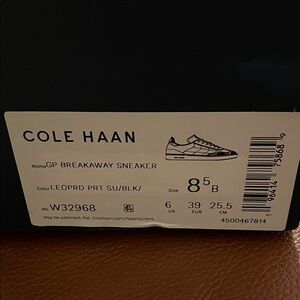 Brand New!! In box!!!Cole Haan GP Breakaway Sneaker Leopard Print & Black